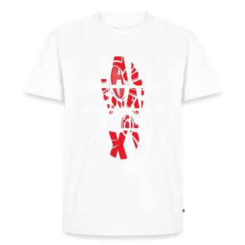 Jogger Runner Marathon Jogging Ski de fond - T-shirt Premium bio Homme - blanc - Devant - Nico (187cm)