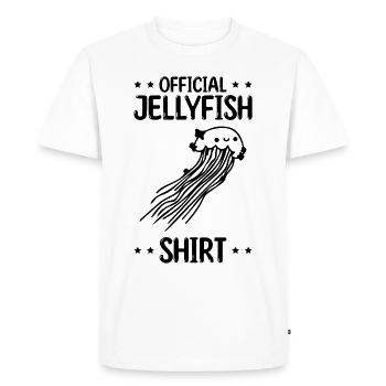 T-shirt Officiel Méduse Méduse Méduse - T-shirt Premium bio Homme - blanc - Devant - Nico (187cm)