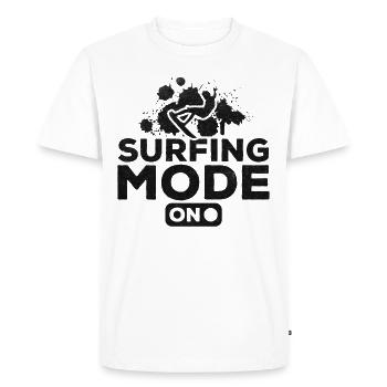 Surf mode on water sports surfboard water surfer - Men's Premium Organic T-Shirt - white - Front - Nico (187cm)