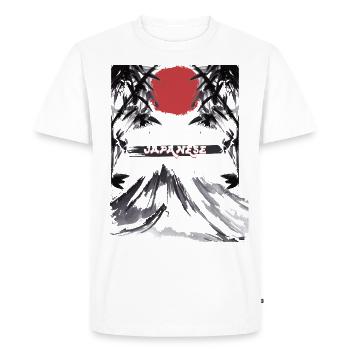 Style japonais - T-shirt Premium bio Homme - blanc - Devant - Nico (187cm)