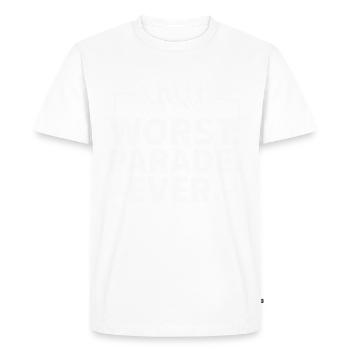 Jogger Runner Marathon Jogging Ski de fond - T-shirt Premium bio Homme - blanc - Devant - Nico (187cm)
