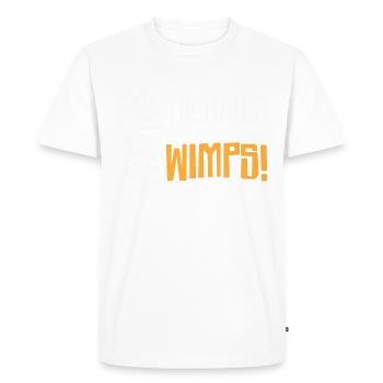 Jogger Runner Marathon Jogging Ski de fond - T-shirt Premium bio Homme - blanc - Devant - Nico (187cm)