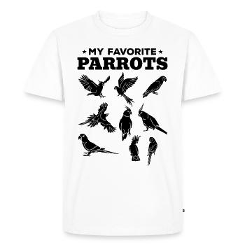 Cockatiel Ara Kakadu Perruche My - T-shirt Premium bio Homme - blanc - Devant - Nico (187cm)