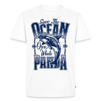 Sauvez les pandas de mer sauvent des orques d’épaulards - T-shirt Premium bio Homme - blanc - Devant - Nico (187cm)