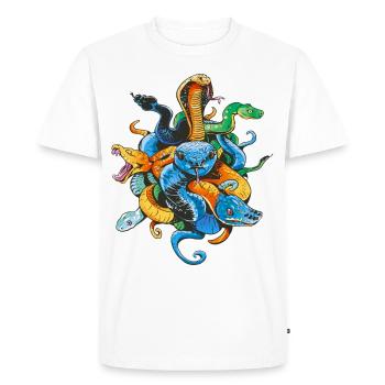 Propriétaire de serpent Reptile Keeper Retro - T-shirt Premium bio Homme - blanc - Devant - Nico (187cm)