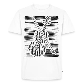 Violon Violon Instrument à cordes Alto - T-shirt Premium bio Homme - blanc - Devant - Nico (187cm)
