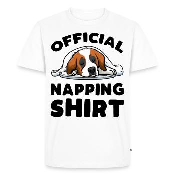 Chemise de couchage officielle St. Bernard - T-shirt Premium bio Homme - blanc - Devant - Nico (187cm)