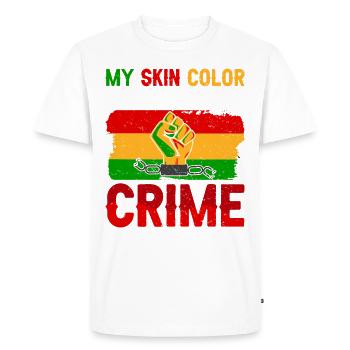 Mois de l’histoire des Noirs Histoire des Noirs Américain - T-shirt Premium bio Homme - blanc - Devant - Nico (187cm)