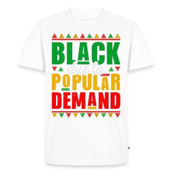 Mois de l’histoire des Noirs Histoire des Noirs Américain - T-shirt Premium bio Homme - blanc - Devant - Nico (187cm)