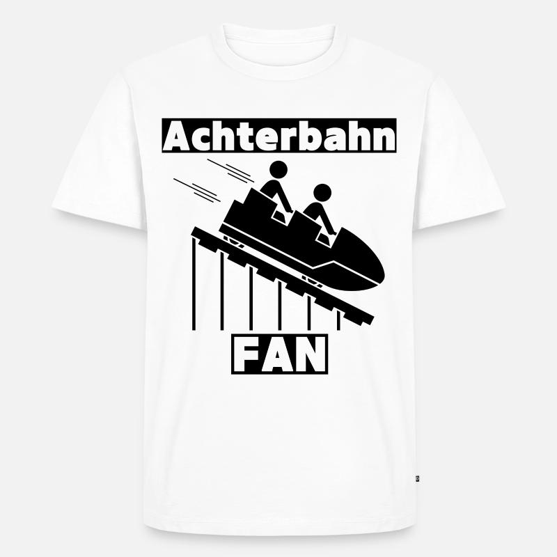 Achterbahn Fan Freizeitparks Adrenalinjunkie - Männer Premium Bio T-Shirt - undefined