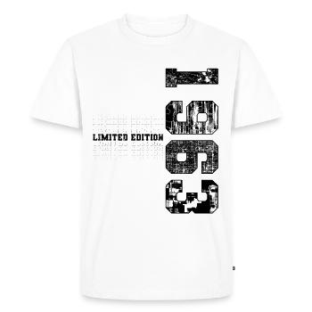 Édition limitée 1963 Année de naissance 1963 Anniversaire - T-shirt Premium bio Homme - blanc - Devant - Nico (187cm)