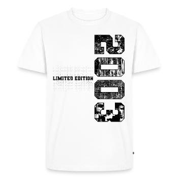 Édition limitée 2003 Année de naissance 2003 Anniversaire - T-shirt Premium bio Homme - blanc - Devant - Nico (187cm)