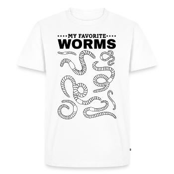 Mes vers préférés Compost vers Nicer - T-shirt Premium bio Homme - blanc - Devant - Nico (187cm)