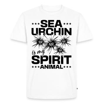Sea Urchin Sea Animal Sea Urchin is my Spirit Animal - Men's Premium Organic T-Shirt - white - Front - Nico (187cm)