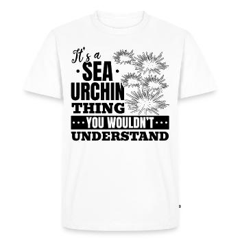Sea Urchins - It's a matter with sea urchins that you - Men's Premium Organic T-Shirt - white - Front - Nico (187cm)