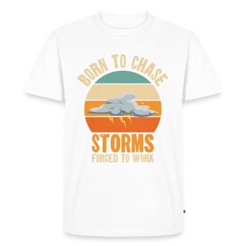 Storm Hunter Tornados Storm Chaser Gift - Men's Premium Organic T-Shirt - white - Front - Nico (187cm)