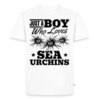 Sea Urchin Boys - Just a boy who loves sea urchins - Men's Premium Organic T-Shirt - white - Front - Nico (187cm)