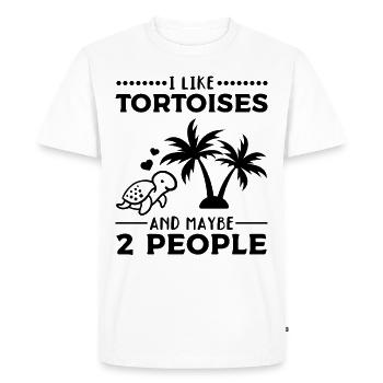 I like turtles and maybe 2 people sweetness - Men's Premium Organic T-Shirt - white - Front - Nico (187cm)