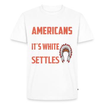 Indianer Ureinwohner Amerika Native American - Men's Premium Organic T-Shirt - white - Front - Nico (187cm)