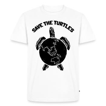 Tortue Environnement Jour de la Terre Tortues de mer - T-shirt Premium bio Homme - blanc - Devant - Nico (187cm)