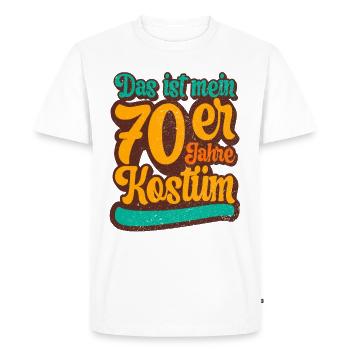 70er Jahre Party Mottoparty Outfit Kostüm 1970er - Männer Premium Bio T-Shirt - Weiß - Vorne - Nico (187cm)