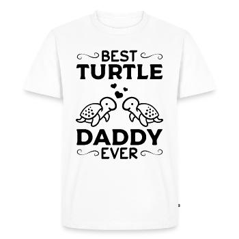 Meilleure tortue papa jamais tortue de mer papa mignon - T-shirt Premium bio Homme - blanc - Devant - Nico (187cm)