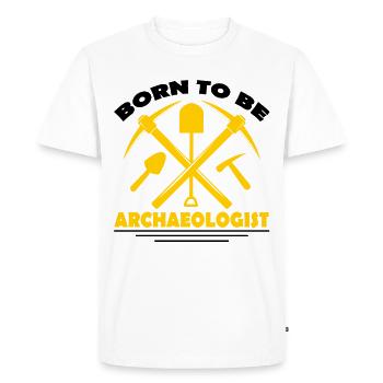 Born to be an archaeologist artifact archaeology - Men's Premium Organic T-Shirt - white - Front - Nico (187cm)