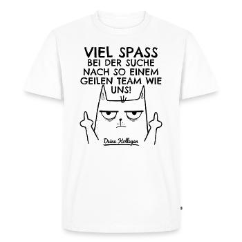 Abschied Kollege Abschiedsgeschenk Lustiger Spruch - Männer Premium Bio T-Shirt - Weiß - Vorne - Nico (187cm)