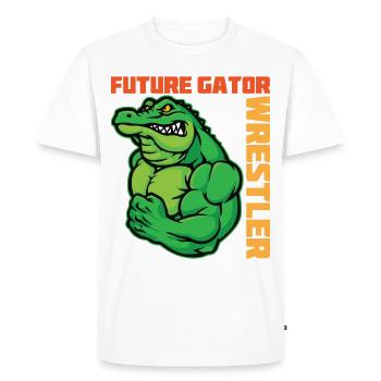 Crocodile Alligator Wrestling Reptile Gift - Men's Premium Organic T-Shirt - white - Front - Nico (187cm)