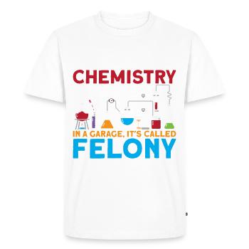 Scientifique Chimiste Physicien Physique Cadeau - T-shirt Premium bio Homme - blanc - Devant - Nico (187cm)