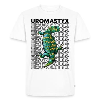 Uromastyx 80's Style Reptile Keeper Lizard Propriétaire - T-shirt Premium bio Homme - blanc - Devant - Nico (187cm)