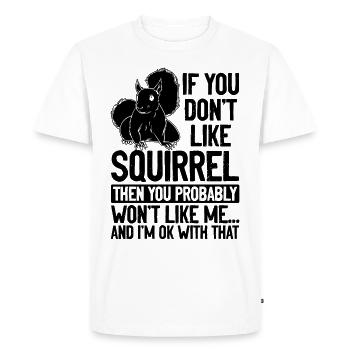 Squirrel Lover Squirrel Owner - - Men's Premium Organic T-Shirt - white - Front - Nico (187cm)