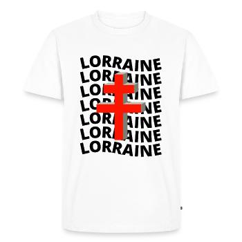 Cadeau Homme Lorrain Anniversaire Noel - T-shirt Premium bio Homme - blanc - Devant - Nico (187cm)