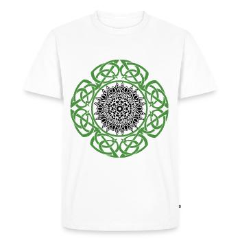 Irlande celtique Viking Celtic Knot Pattern Tree - T-shirt Premium bio Homme - blanc - Devant - Nico (187cm)