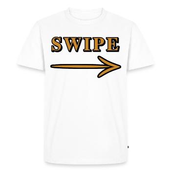 Swipe Me - Balayez vers la droite - T-shirt Premium bio Homme - blanc - Devant - Nico (187cm)