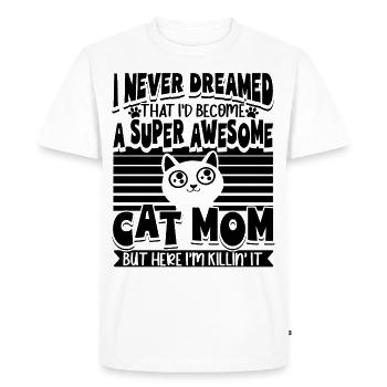 Great cat mom cat cat lover - Men's Premium Organic T-Shirt - white - Front - Nico (187cm)