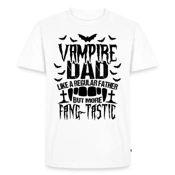 Papa vampire Halloween - T-shirt Premium bio Homme - blanc - Devant - Nico (187cm)
