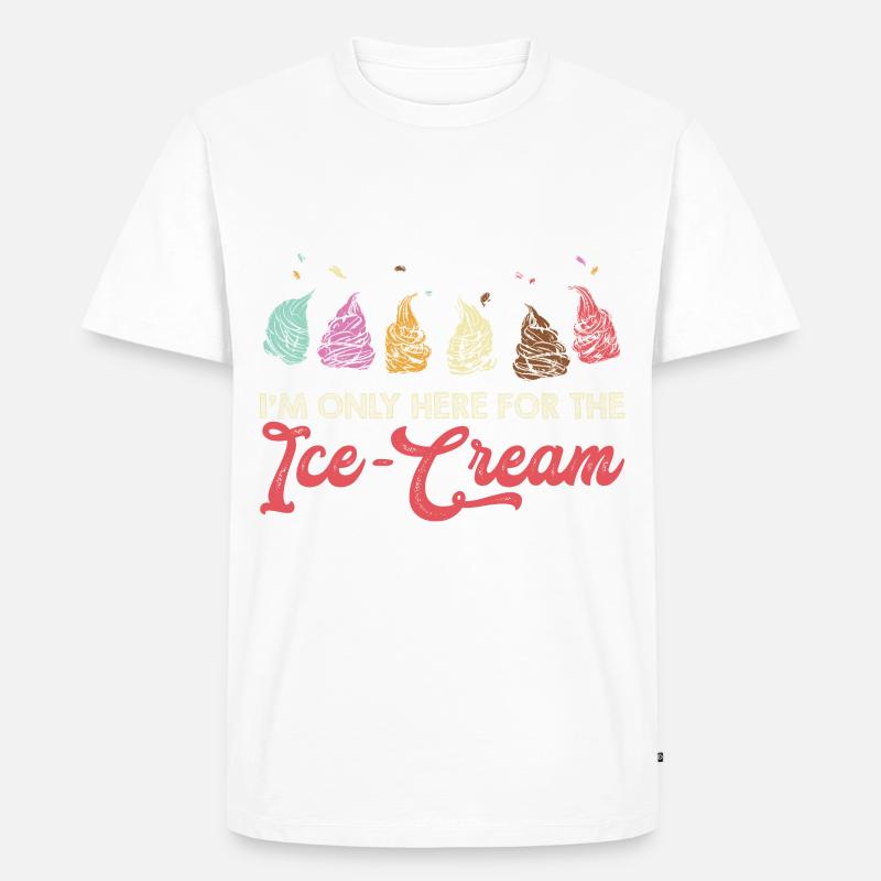 Eiscreme logo Sommer Softeis Geschenkidee - Männer Premium Bio T-Shirt - Weiß