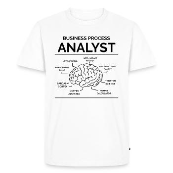 Business Process Analyst - Men's Premium Organic T-Shirt - white - Front - Nico (187cm)