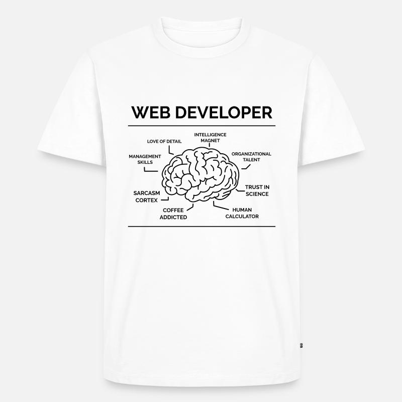 Web Developer Programmer - Men's Premium Organic T-Shirt - white