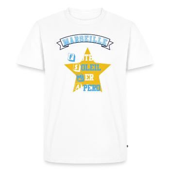 Marseille - T-shirt Premium bio Homme - blanc - Devant - Nico (187cm)
