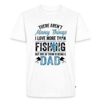 Canne à pêche Pêcheur Poisson Pêcheur Père pêcheur - T-shirt Premium bio Homme - blanc - Devant - Nico (187cm)