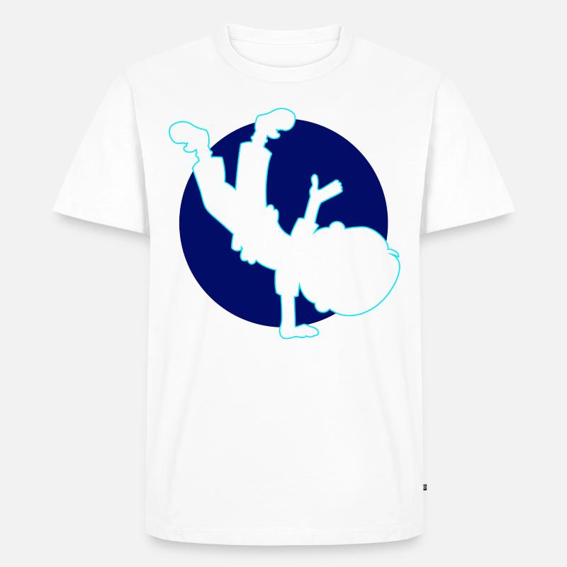 Breakdancer Breakdancing Tänzer - Männer Premium Bio T-Shirt - Weiß