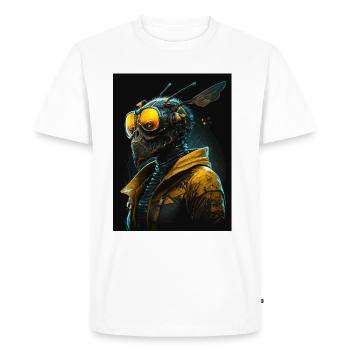Homme frelon - T-shirt Premium bio Homme - blanc - Devant - Nico (187cm)