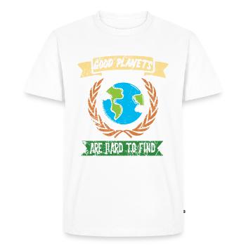Journée écologique de la planète Terre sauve la Terre - T-shirt Premium bio Homme - blanc - Devant - Nico (187cm)