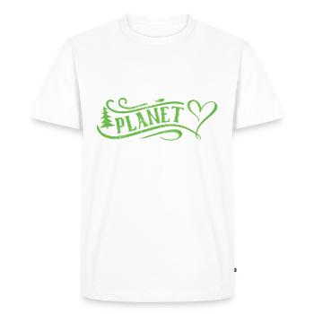 Journée écologique Earth Planet Save Earth - T-shirt Premium bio Homme - blanc - Devant - Nico (187cm)
