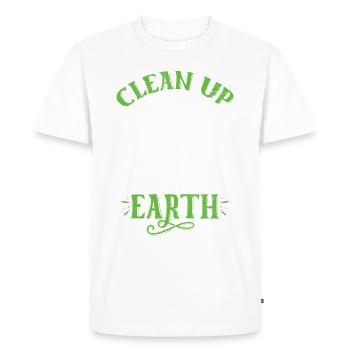 Journée écologique Earth Planet Save Earth - T-shirt Premium bio Homme - blanc - Devant - Nico (187cm)