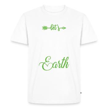 Journée écologique Earth Planet Save Earth - T-shirt Premium bio Homme - blanc - Devant - Nico (187cm)