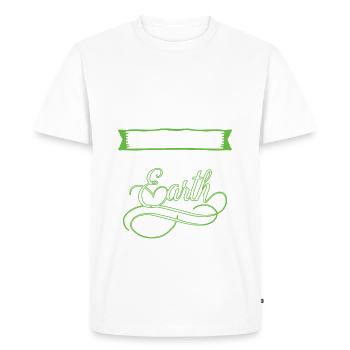 Jour de la Terre respectueux de l’environnement Terre Planète Sauver - T-shirt Premium bio Homme - blanc - Devant - Nico (187cm)