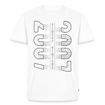Finest Millésime 2007 Année de naissance 2007 Anniversaire - T-shirt Premium bio Homme - blanc - Devant - Nico (187cm)